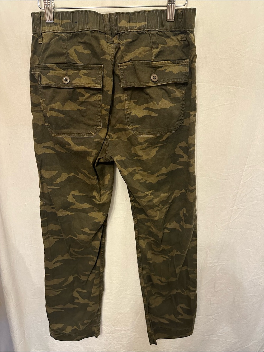American Eagle Camo Utility Pants Stretch Waist XS Olive Green Cargo Military - Picture 6 of 7